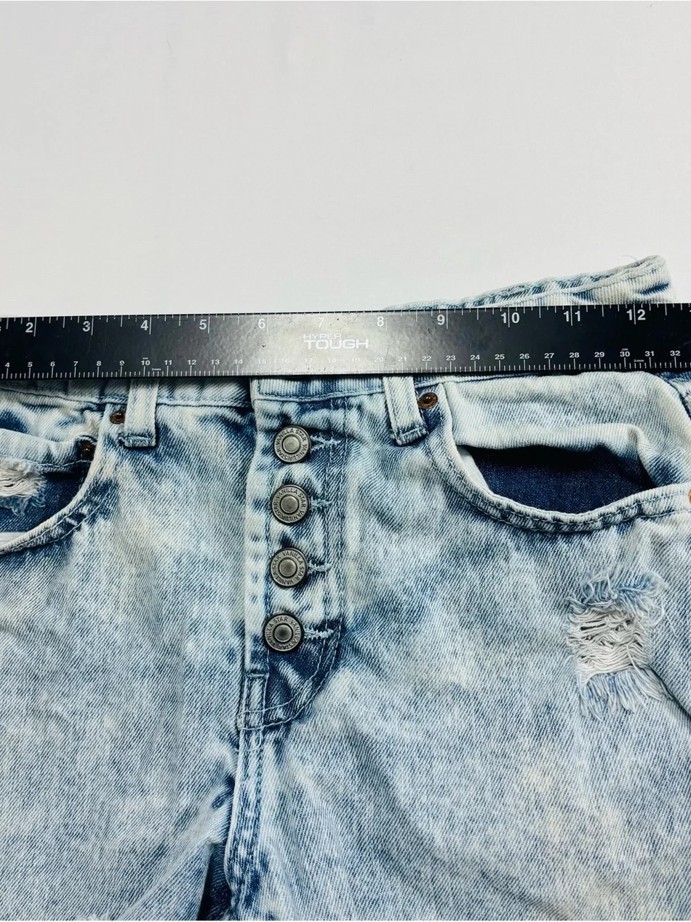 Light Wash Distressed Women’s Denim Shorts